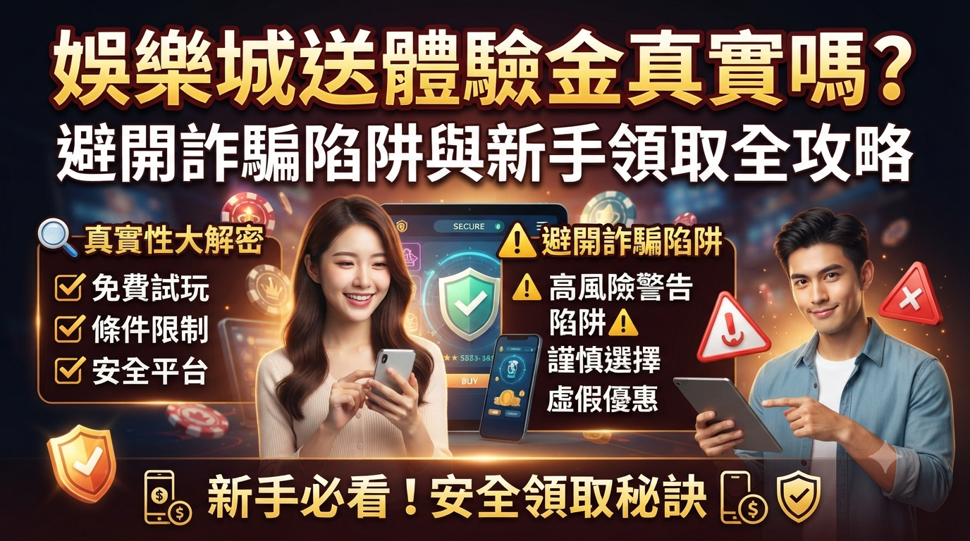 娛樂城送體驗金真實嗎?避開詐騙陷阱與新手領取全攻略