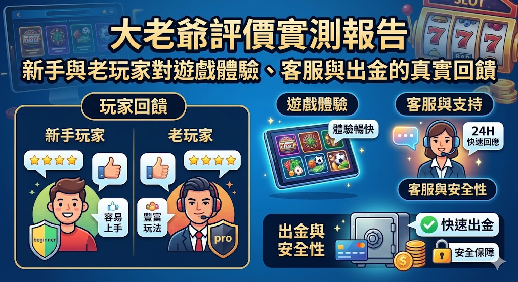大老爺評價實測報告:新手與老玩家對遊戲體驗、客服與出金的真實回饋